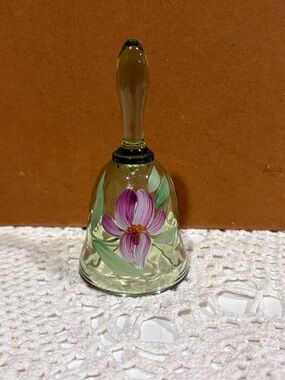 Green Fenton Art Glass bell